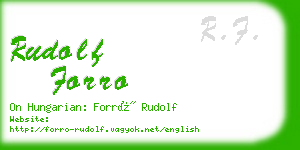 rudolf forro business card